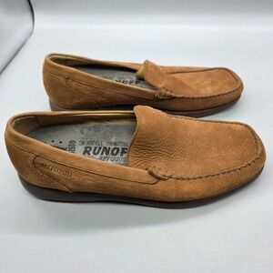 Mephisto Runoff Mens Tan Nubuck Leather Loafers Slip On Shoes Size 9.5 US 9 EUR